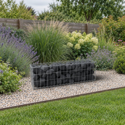 Gabion 100 cm x 30 cm x 20 cm (L x H x P), mailles 5 cm x 10 cm, spirale