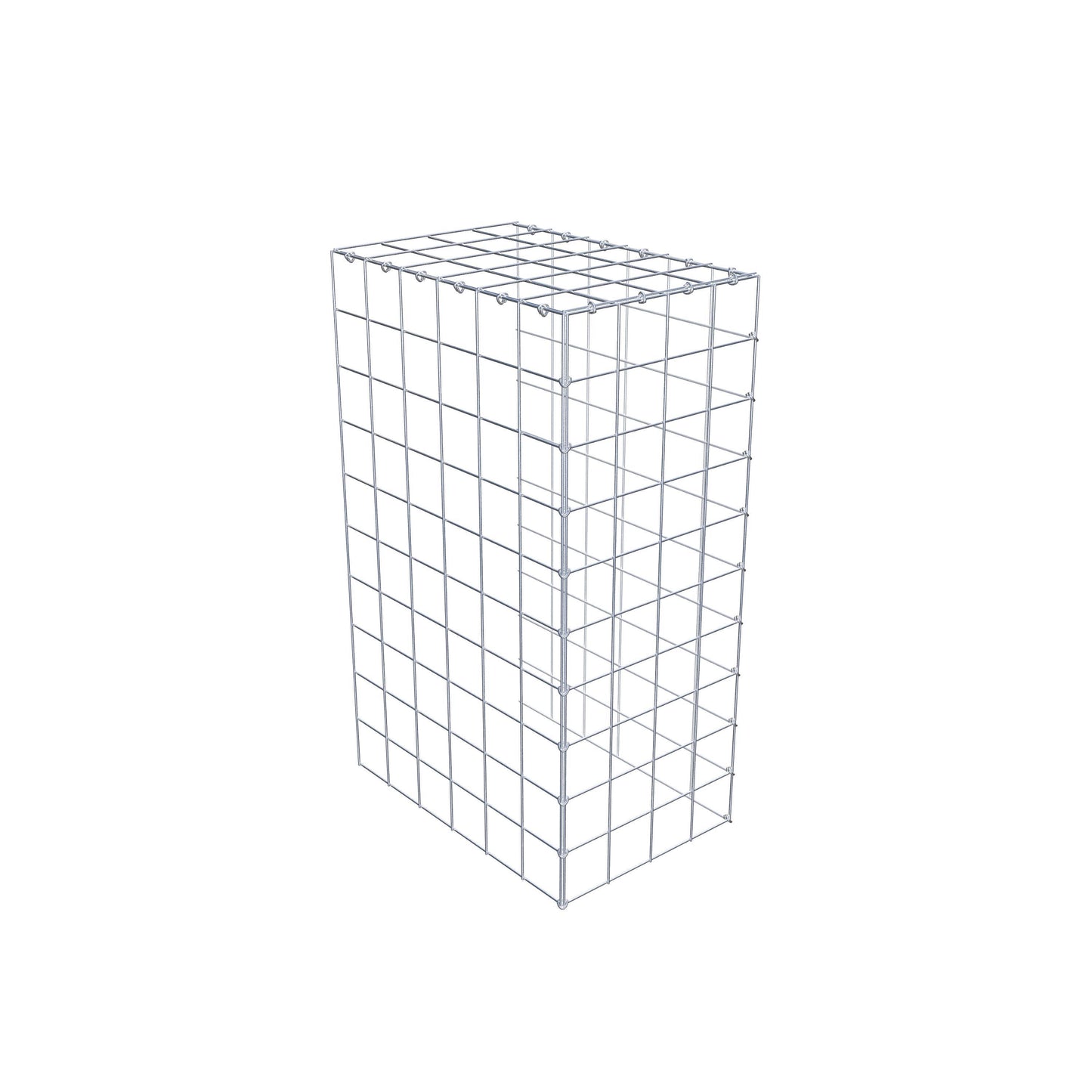 Gavión complementario de tipo 4 100 cm x 60 cm x 40 cm (L x A x P), malla 10 cm x 10 cm, anillo en C