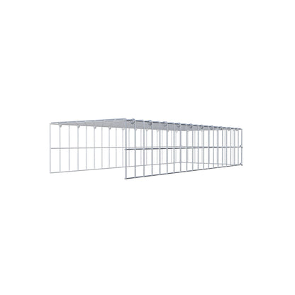 Monteret gabion type 4 100 cm x 20 cm x 40 cm (L x H x D), maskestørrelse 5 cm x 10 cm, C-ring
