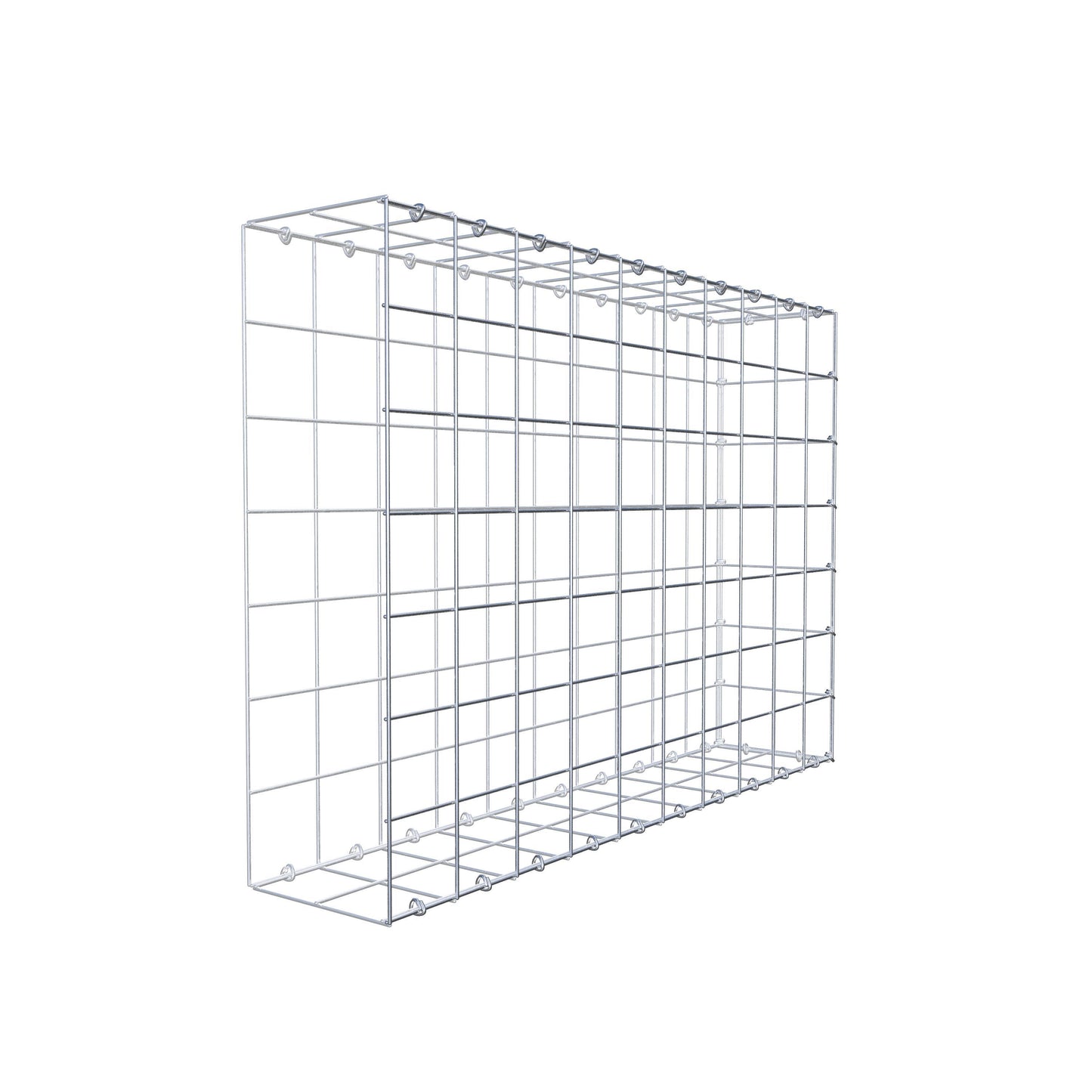 Mounted gabion type 2 100 cm x 70 cm x 20 cm (L x H x D), mesh size 10 cm x 10 cm, C-ring