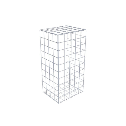 Mounted gabion type 2 100 cm x 40 cm x 50 cm (L x H x D), mesh size 10 cm x 10 cm, C-ring