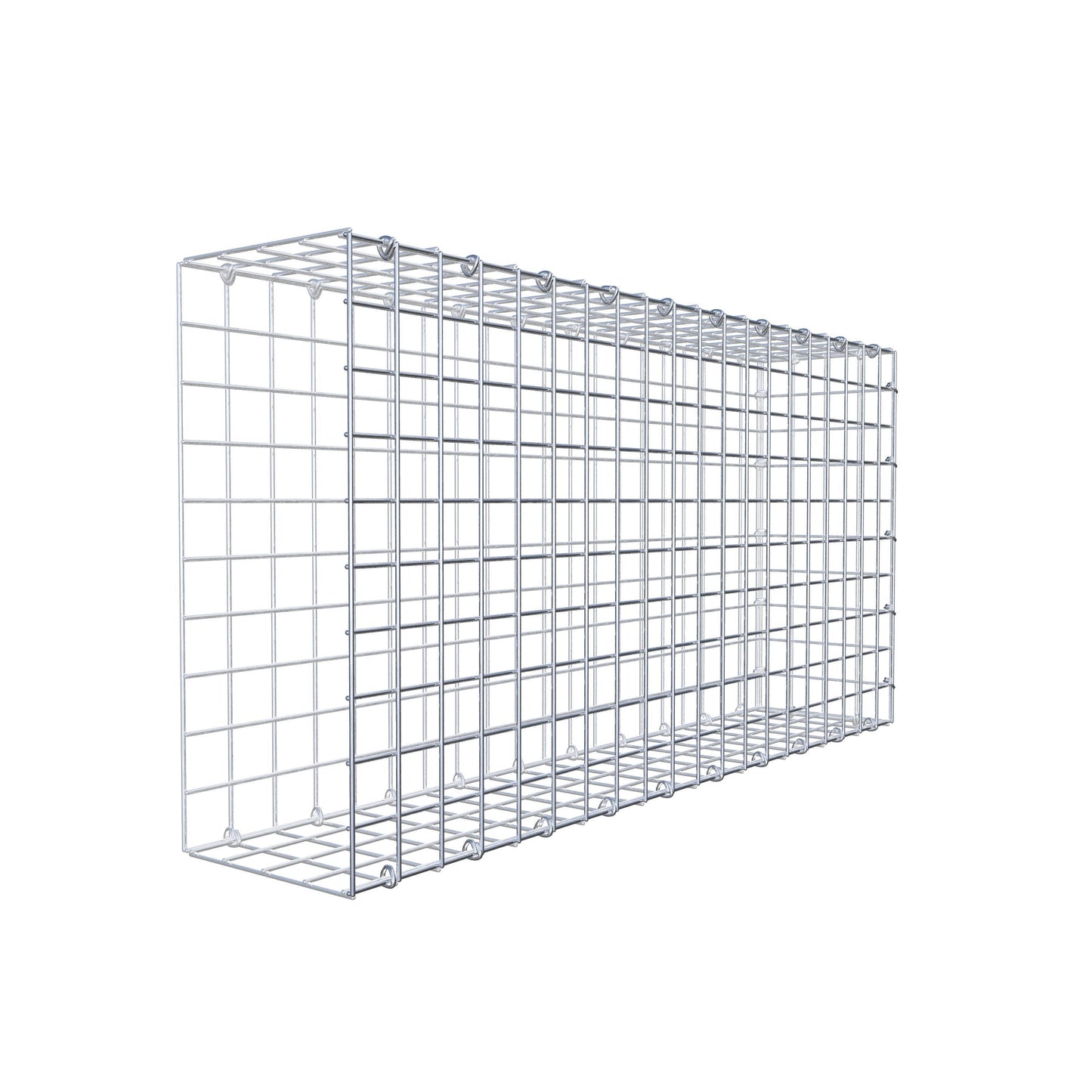 Type 2 oplegkorf 100 cm x 50 cm x 20 cm (L x H x D), maaswijdte 5 cm x 5 cm, C-ring