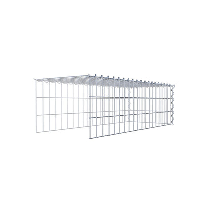 Gabion rapporté type 4 100 cm x 30 cm x 40 cm (L x H x P), mailles 5 cm x 10 cm, spirale
