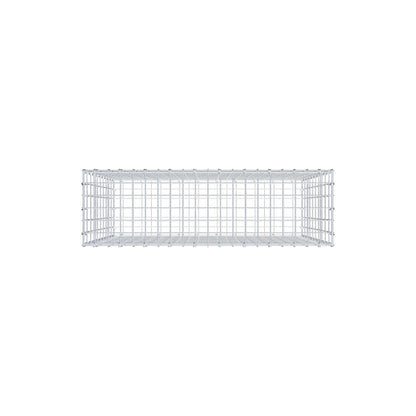 Gabion 100 cm x 100 cm x 30 cm (L x H x D), maskestørrelse 5 cm x 10 cm, C-ring
