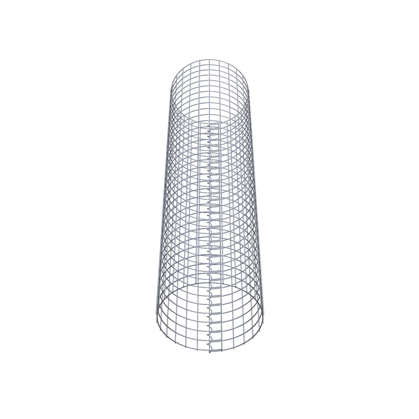 Gabion column around 42 cm diameter, 160 cm height, mesh size 5 cm x 5 cm
