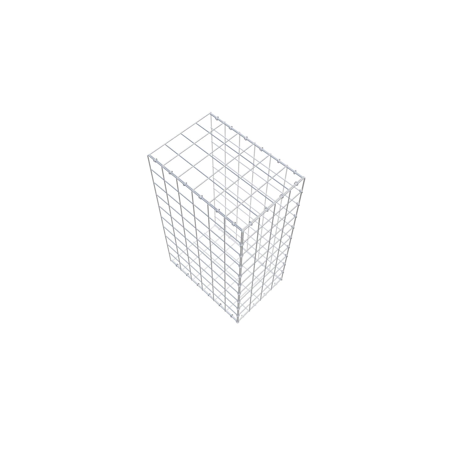 Monteret gabion type 2 100 cm x 60 cm x 40 cm (L x H x D), maskestørrelse 10 cm x 10 cm, C-ring