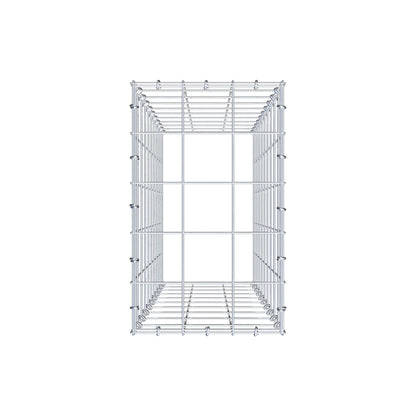 Monteret gabion type 3 100 cm x 30 cm x 50 cm (L x H x D), maskestørrelse 10 cm x 10 cm, C-ring