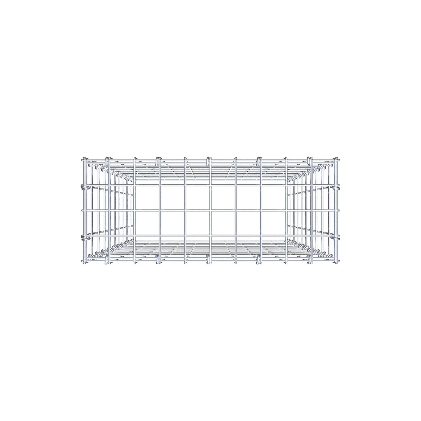 Mounted gabion type 3 100 cm x 50 cm x 20 cm (L x H x D), mesh size 5 cm x 10 cm, C-ring