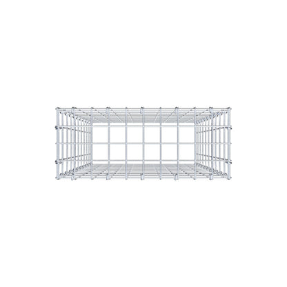 Mounted gabion type 3 100 cm x 50 cm x 20 cm (L x H x D), mesh size 5 cm x 10 cm, C-ring