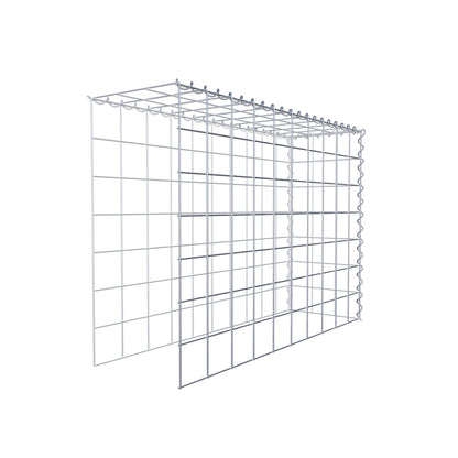 Opvokset gabion type 4 100 cm x 70 cm x 30 cm (L x H x D), maskestørrelse 10 cm x 10 cm, spiral