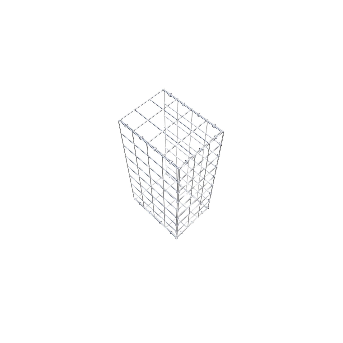 Type 2 oplegkorf 80 cm x 40 cm x 30 cm (L x H x D), maaswijdte 10 cm x 10 cm, C-ring