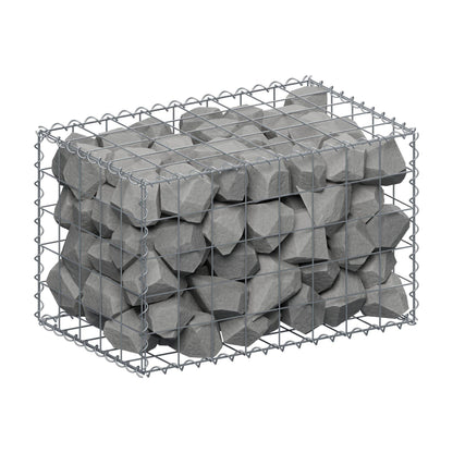 Gabione 80 cm x 50 cm x 50 cm (L x H x T), Maschenweite 10 cm x 10 cm, Spirale