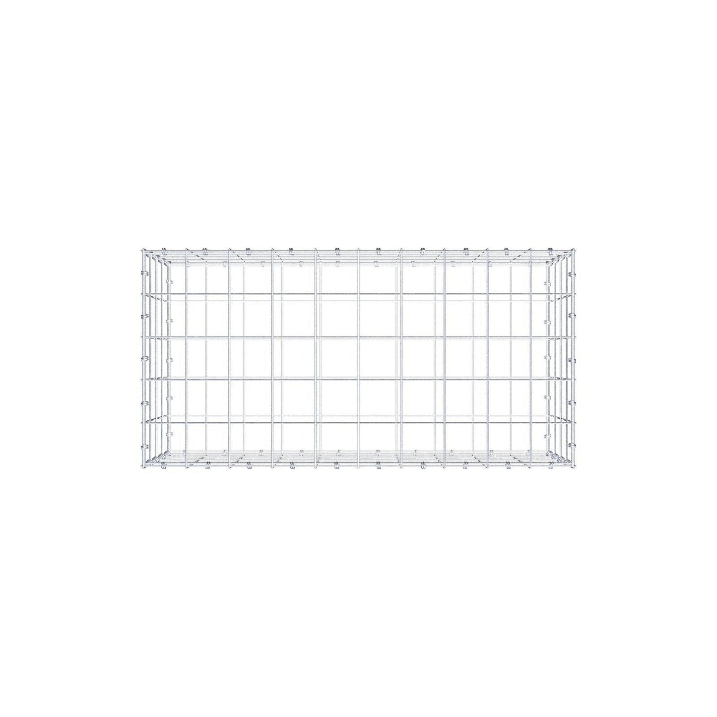 Gabione 100 cm x 40 cm x 50 cm (L x H x T), Maschenweite 10 x 10 cm, Spiralring