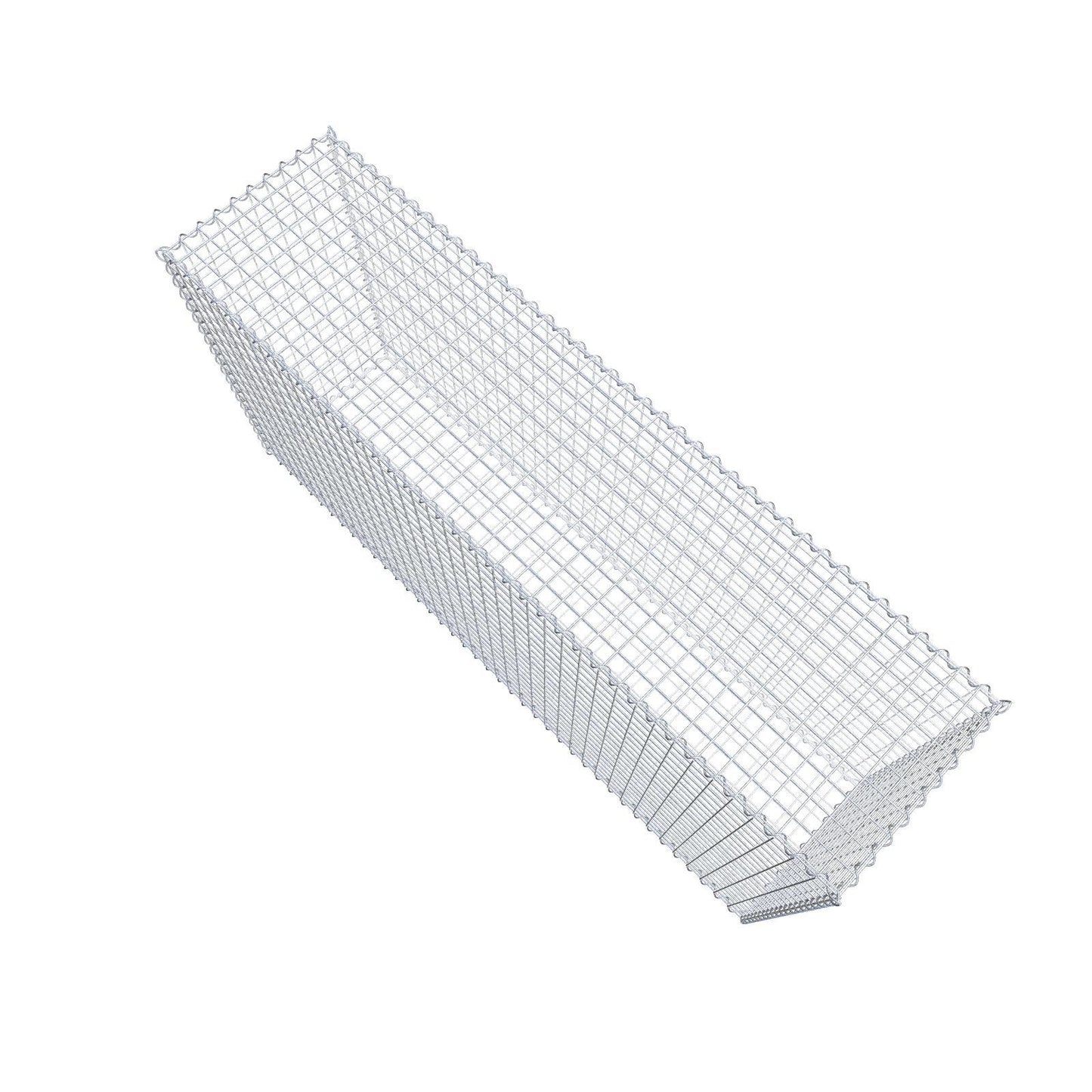 Gabion 200 cm x 100 cm x 50 cm (L x H x D), maskestørrelse 5 cm x 5 cm, spiral