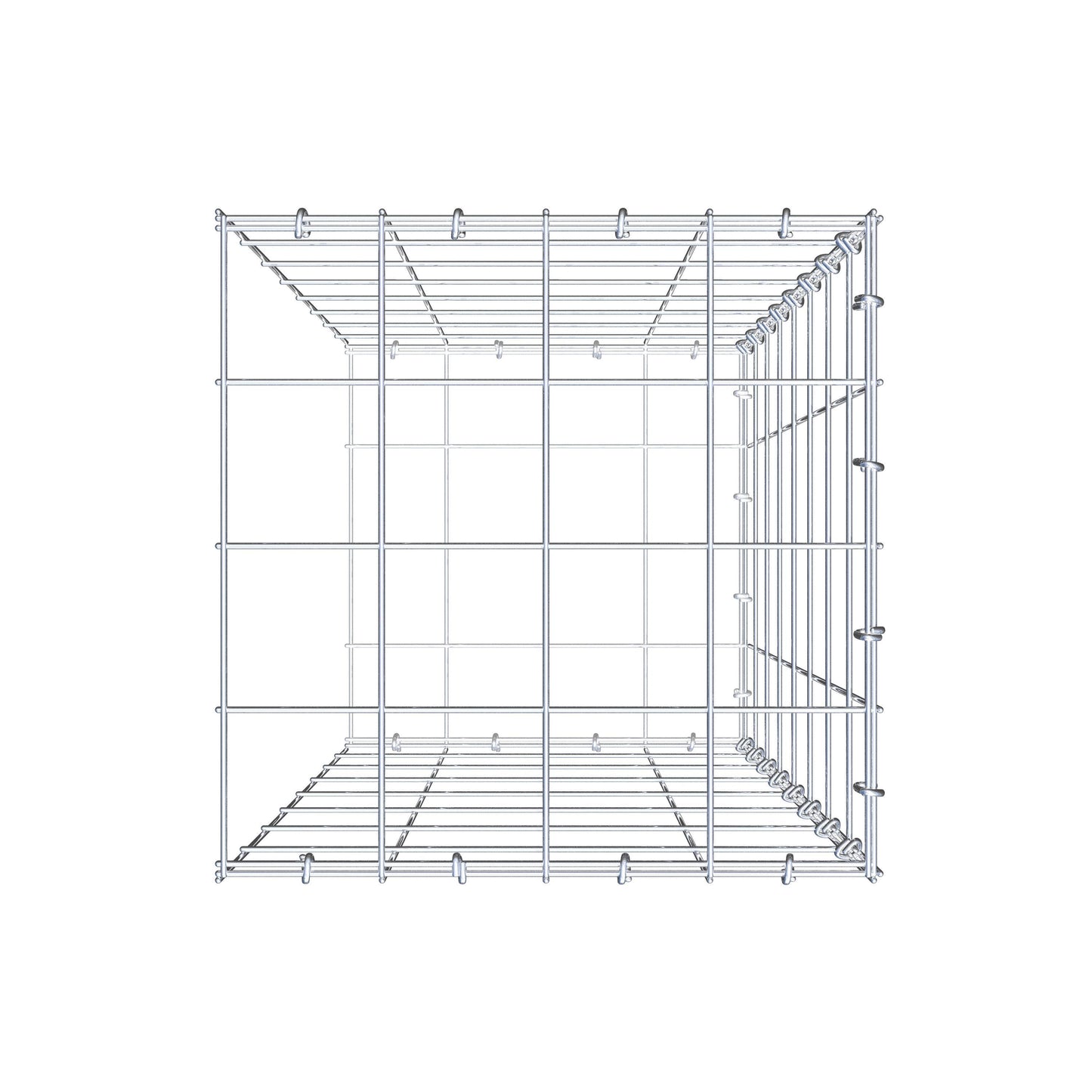 Anbaugabione Typ 2 80 cm x 40 cm x 40 cm (L x H x T), Maschenweite 10 cm x 10 cm, C-Ring