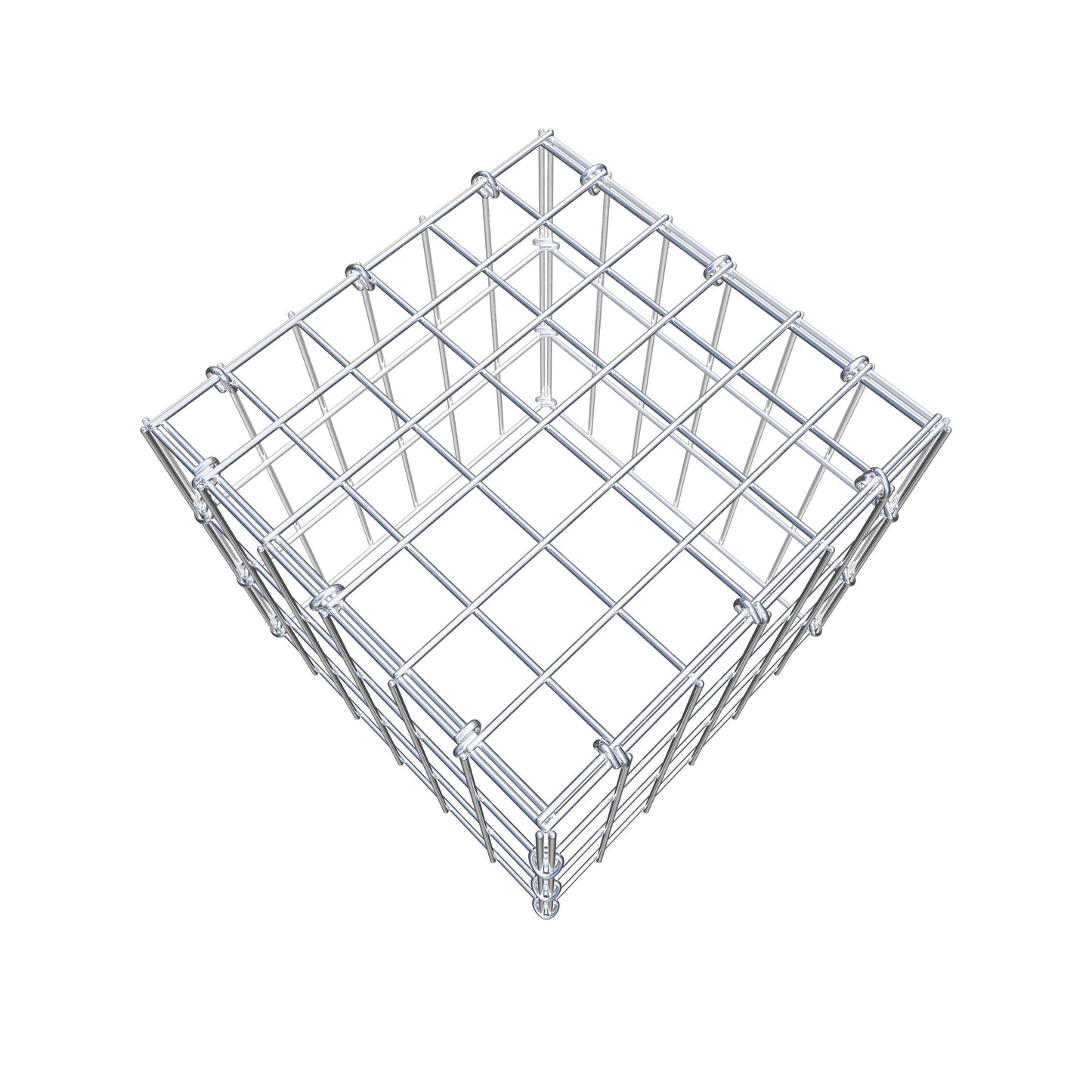Gabbione aggiuntivo tipo 3 30 cm x 30 cm x 30 cm (L x H x P), maglia 5 cm x 10 cm, anello a C