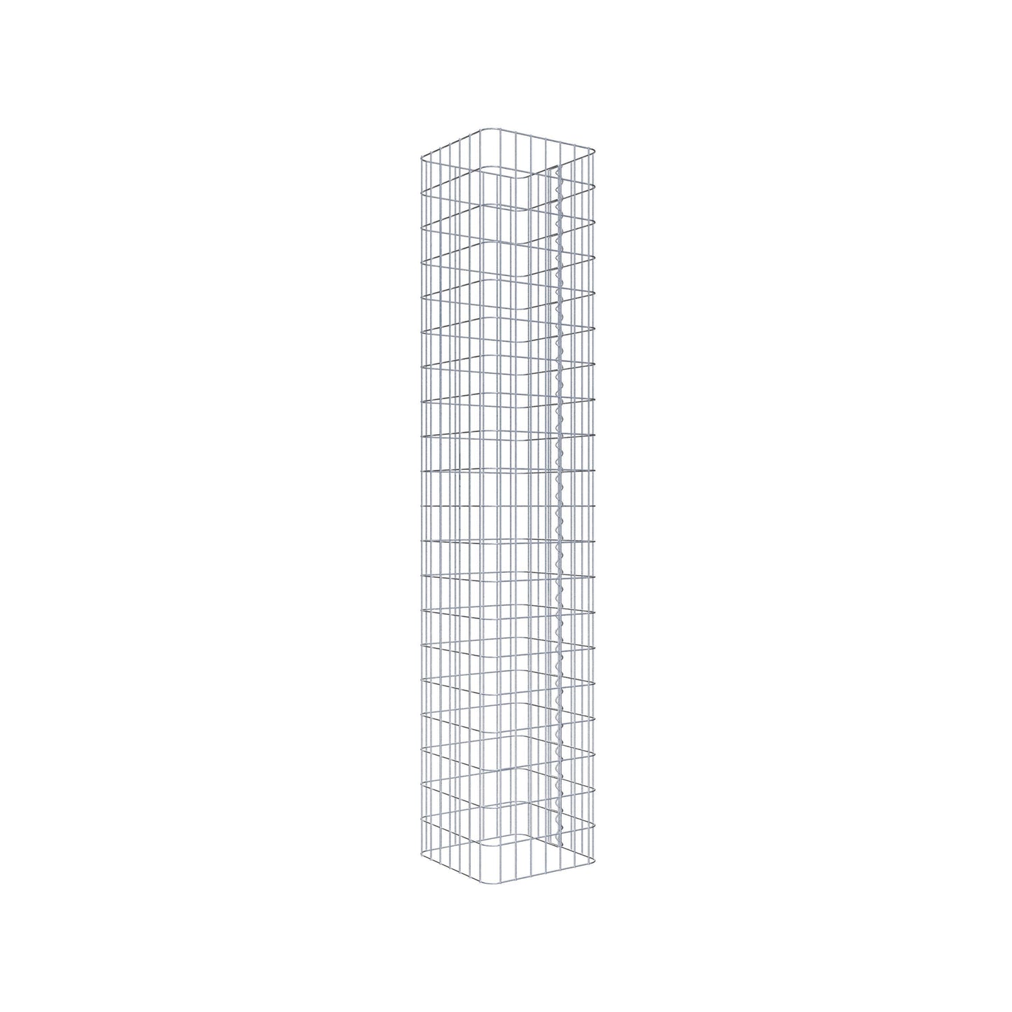 Gabionensäule eckig 37 cm x 37 cm, 200 cm Höhe, MW 5 cm x 10 cm