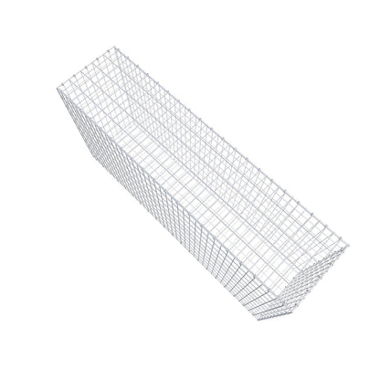 Gabione 200 cm x 100 cm x 50 cm (L x H x T), Maschenweite 5 x 10 cm, Spiralring