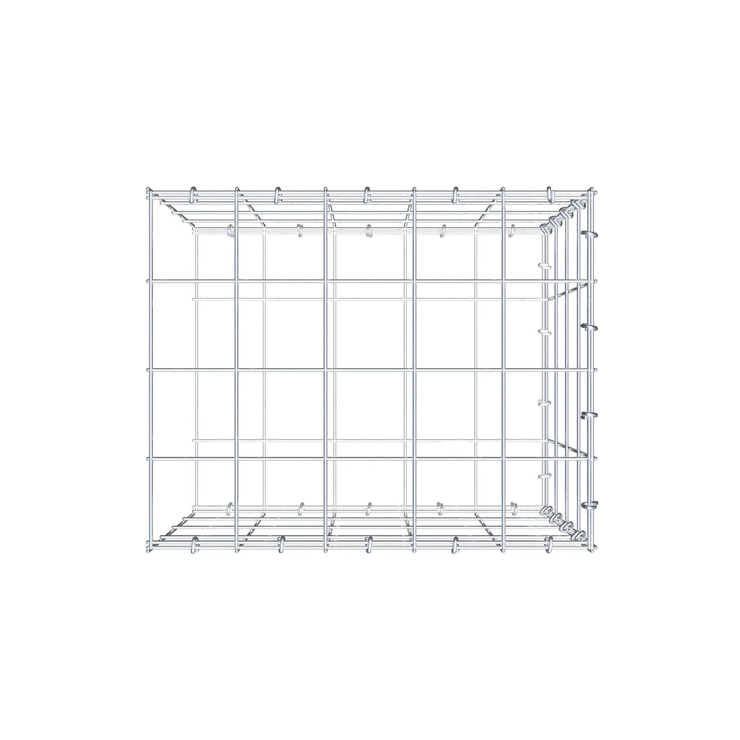 Pila adicional tipo 2 50 cm x 40 cm x 40 cm (L x A x P), malla 10 cm x 10 cm, anillo en C