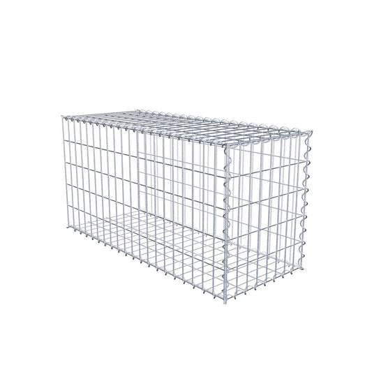 Gabbione aggiuntivo tipo 2 100 cm x 50 cm x 40 cm (L x H x P), dimensione maglia 5 cm x 10 cm, a spirale