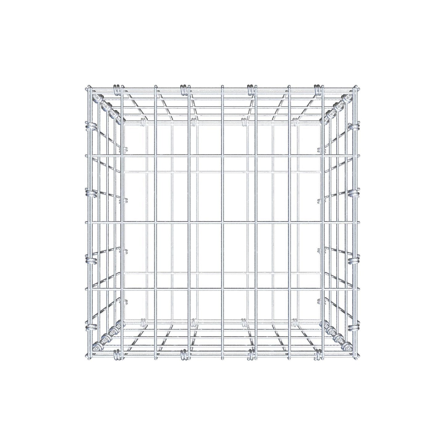 Gabion 40 cm x 40 cm x 40 cm (L x H x P), mailles 5 x 10 cm, anneau en spirale