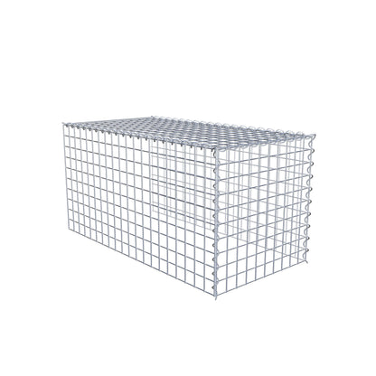 Add-on schanskorf type 4 100 cm x 50 cm x 50 cm (L x H x D), maaswijdte 5 cm x 5 cm, spiraalvormig