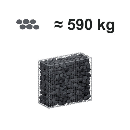 Gabion 100 cm x 90 cm x 40 cm (L x H x P), mailles 5 cm x 10 cm, spirale