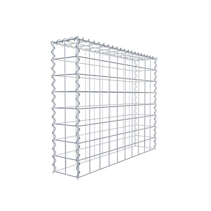 Anbaugabione Typ 3 100 cm x 80 cm x 20 cm (L x H x T), Maschenweite 10 cm x 10 cm, Spirale