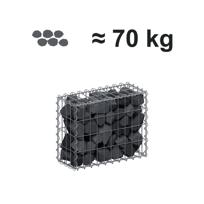 Gabion 50 cm x 40 cm x 20 cm (L x H x D), maskestørrelse 5 cm x 10 cm, spiral