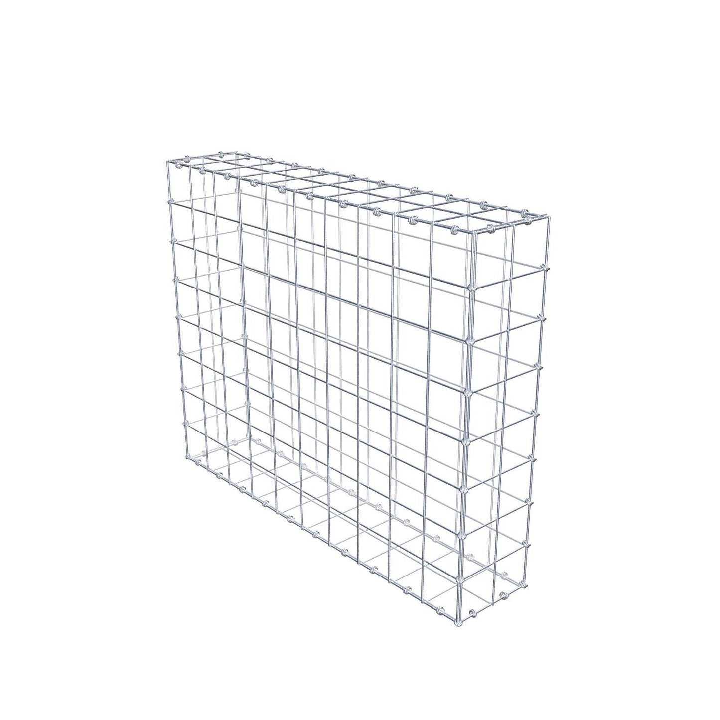 Gabion 100 cm x 80 cm x 20 cm (L x H x D), maskestørrelse 10 x 10 cm, spiralring