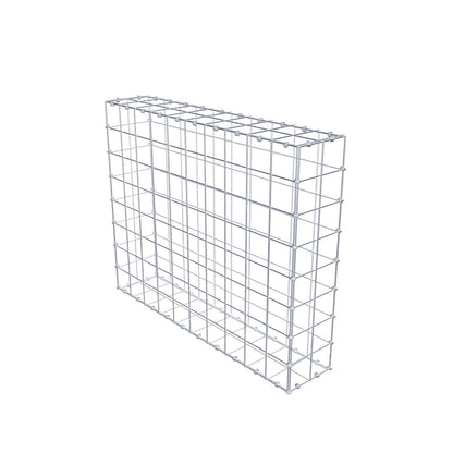 Gabion 100 cm x 80 cm x 20 cm (L x H x D), maskestørrelse 10 x 10 cm, spiralring
