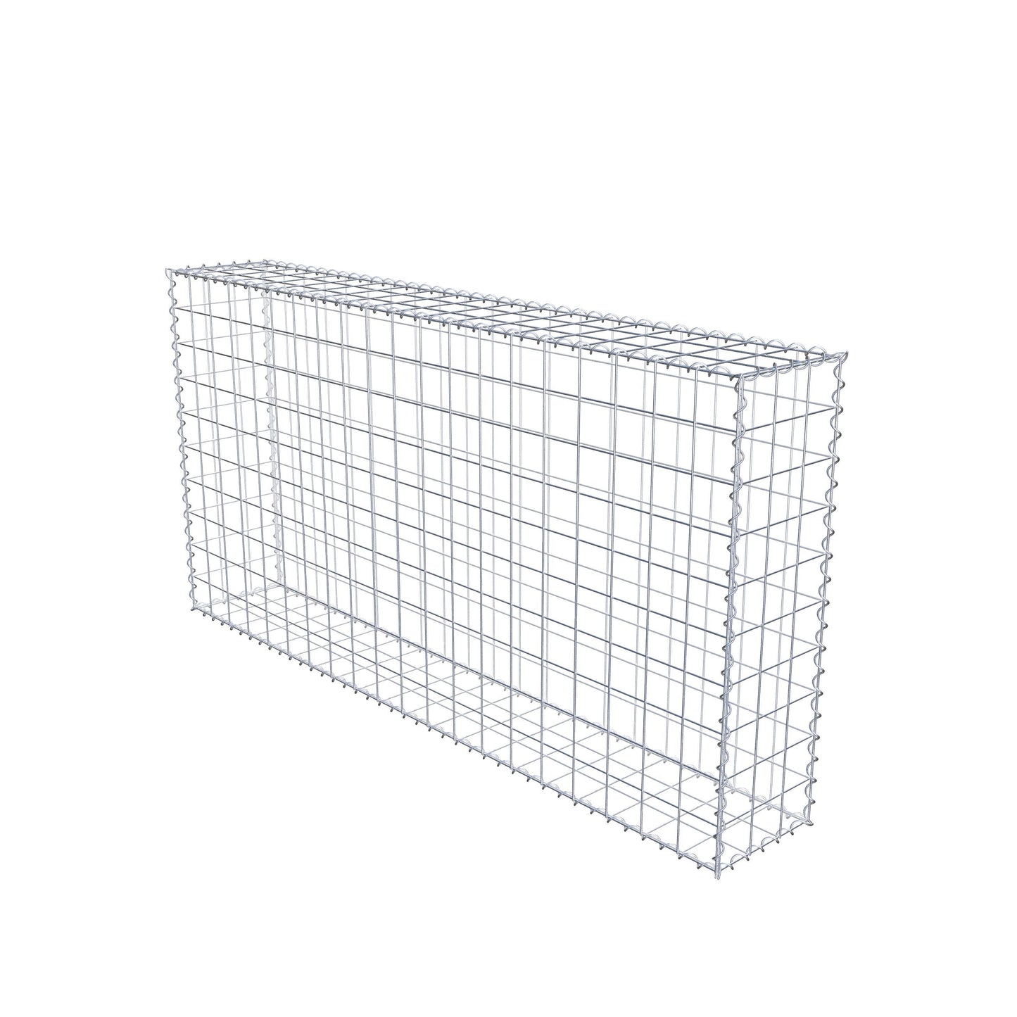 Schanskorf 200 cm x 100 cm x 30 cm (L x H x D), maaswijdte 10 cm x 10 cm, spiraalvormig