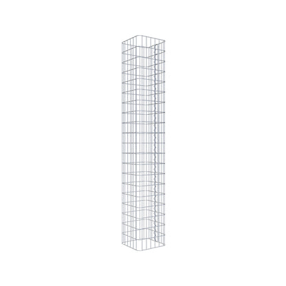 Colonna di gabbioni angolare 32 cm x 32 cm, altezza 200 cm, MW 5 cm x 10 cm