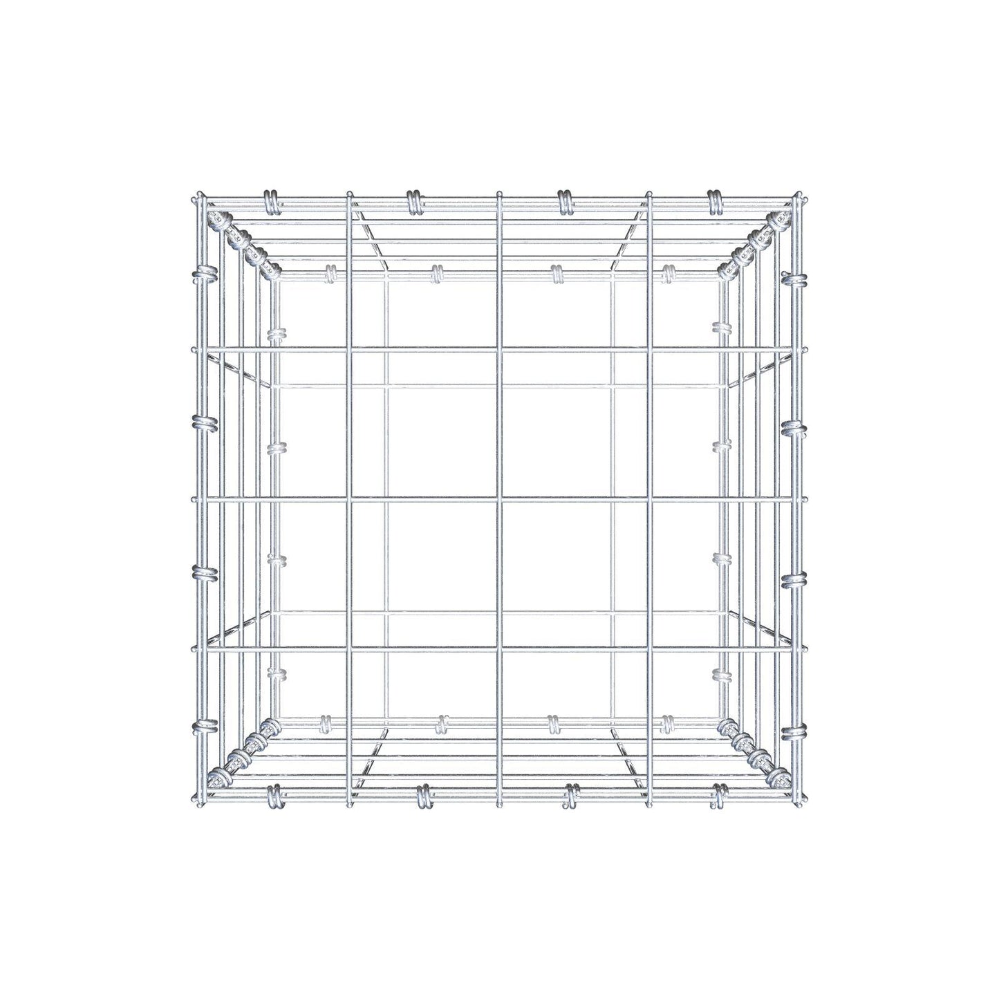 Gabion 40 cm x 40 cm x 40 cm (L x H x D), maskestørrelse 10 x 10 cm, spiralring