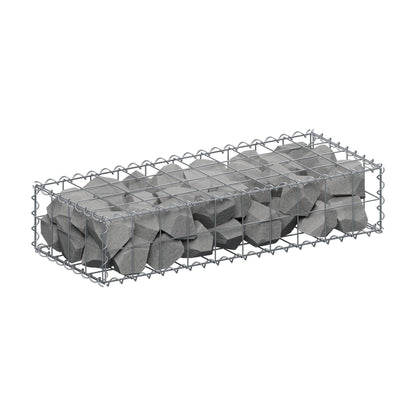 Gabion 100 cm x 20 cm x 40 cm (L x H x D), maskstorlek 10 cm x 10 cm, spiral
