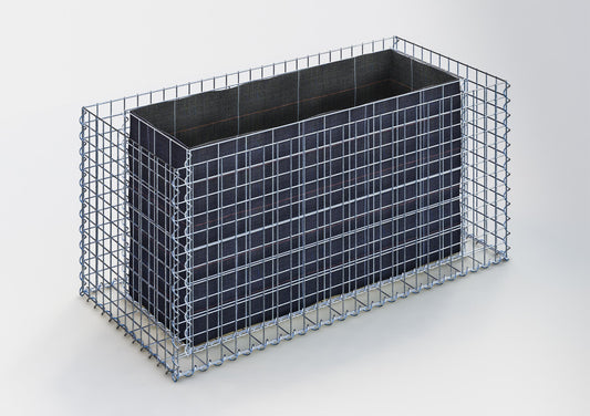 Letto rialzato rettangolare 130 cm x 60 cm x 60 cm (L x H x P), dimensione della rete 5 x 5 cm, spessore delle pareti 10 cm