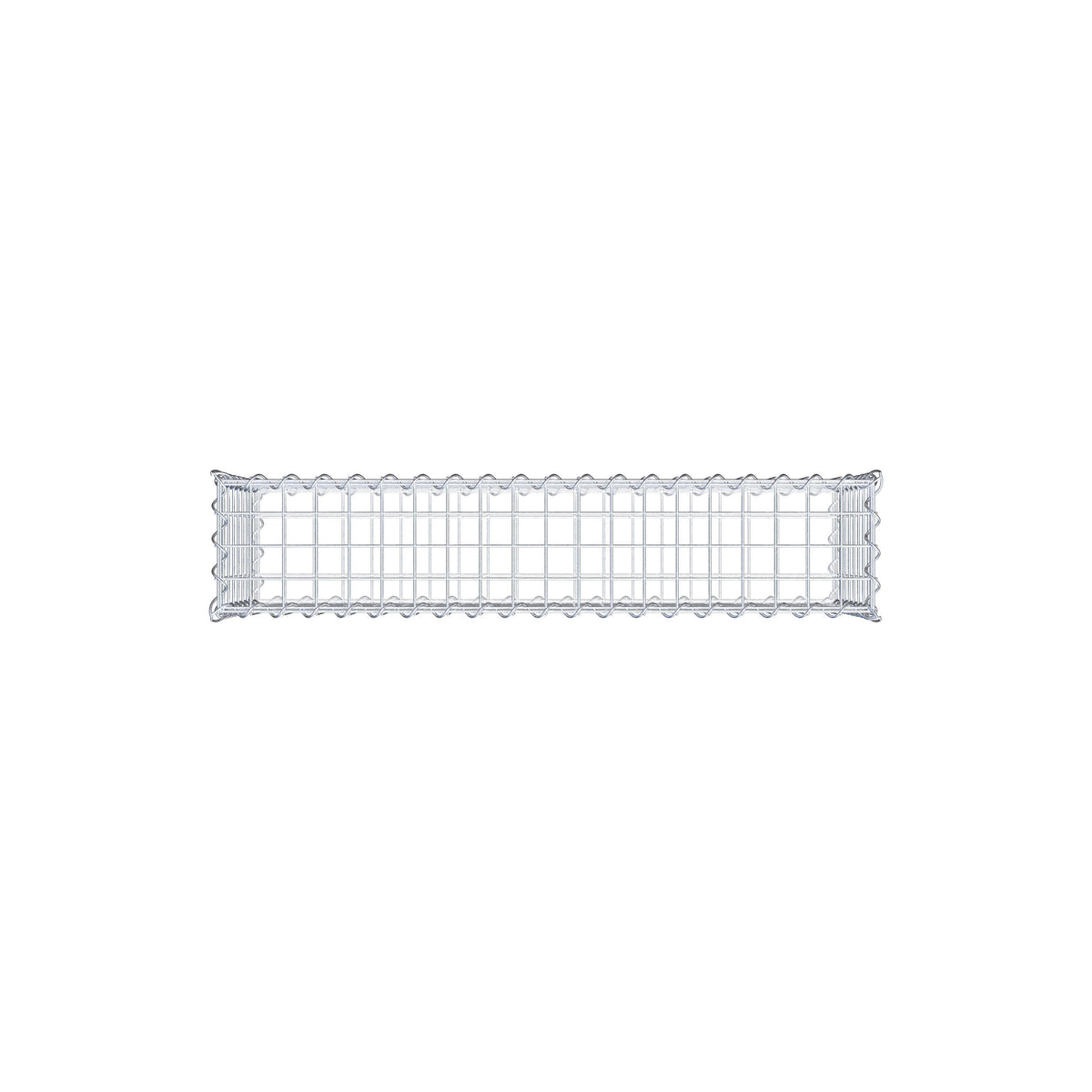 Gabbione 100 cm x 40 cm x 20 cm (L x H x P), maglia 5 cm x 5 cm, spirale