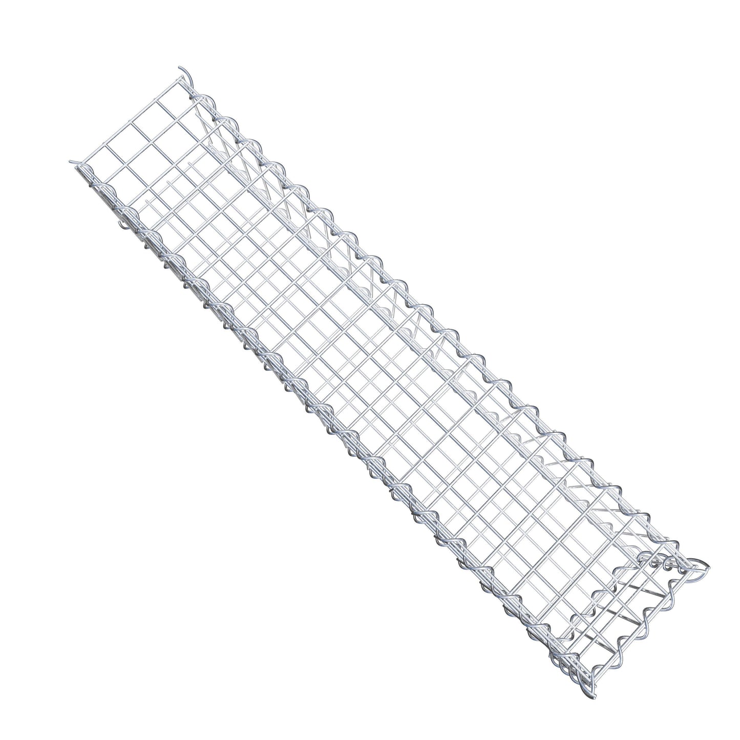 Extra gabion typ 2 100 cm x 20 cm x 20 cm (L x H x D), maskstorlek 5 cm x 10 cm, spiral