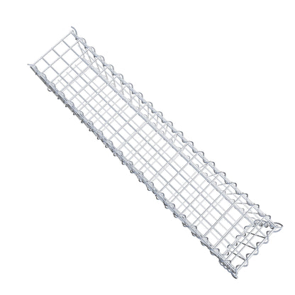 Extra gabion typ 2 100 cm x 20 cm x 20 cm (L x H x D), maskstorlek 5 cm x 10 cm, spiral