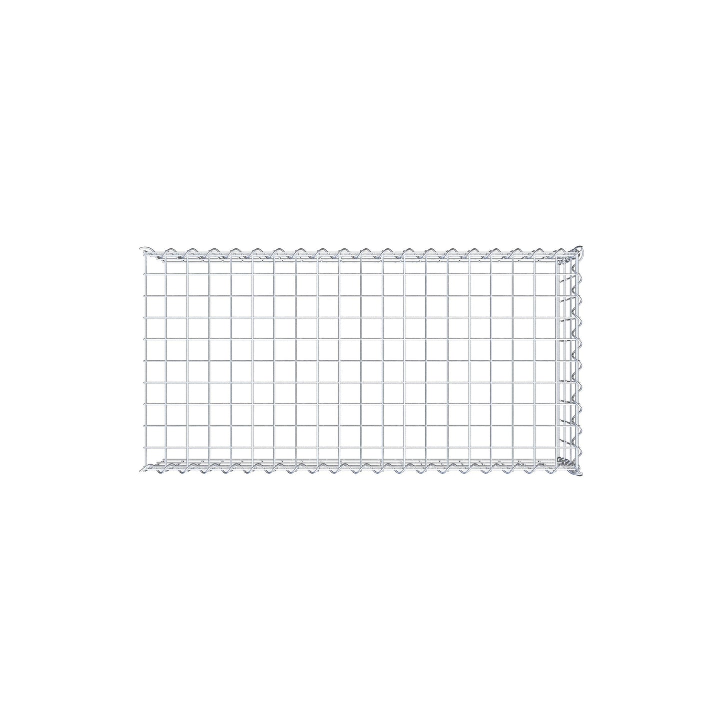 Gabbione aggiuntivo tipo 4 100 cm x 30 cm x 50 cm (L x H x P), dimensione maglia 5 cm x 10 cm, a spirale