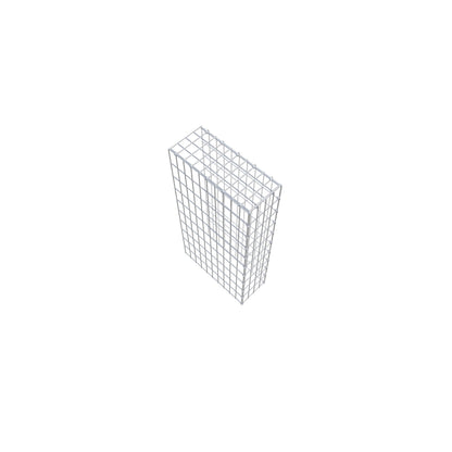 Gavión complementario de tipo 4 100 cm x 50 cm x 20 cm (largo x alto x fondo), malla 5 cm x 10 cm, anillo en C