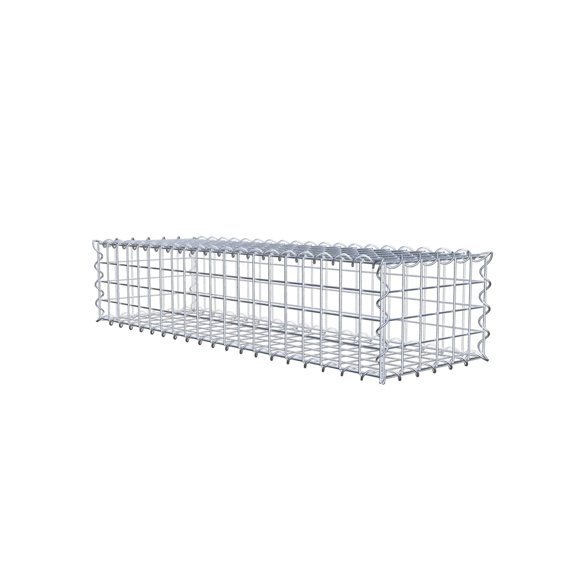 Gabbione 100 cm x 20 cm x 30 cm (L x H x P), maglia 5 cm x 5 cm, spirale