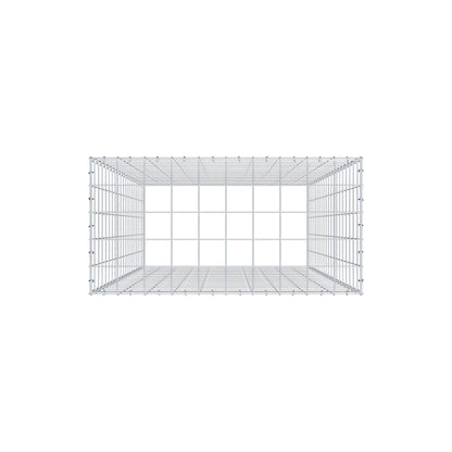 Monteret gabion type 3 200 cm x 100 cm x 50 cm (L x H x D), maskestørrelse 10 cm x 10 cm, C-ring