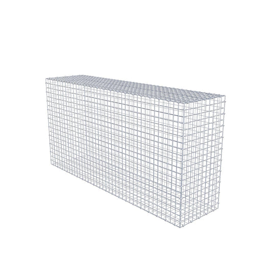 Gabbione 200 cm x 100 cm x 50 cm (L x H x P), maglia 5 x 5 cm, anello a spirale