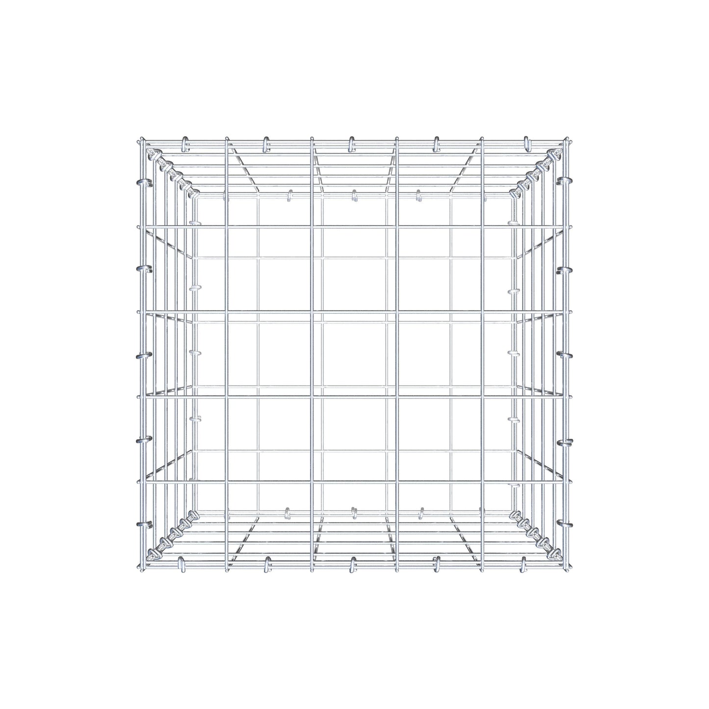 Gabion 50 cm x 50 cm x 50 cm (L x H x D), maskestørrelse 10 cm x 10 cm, C-ring
