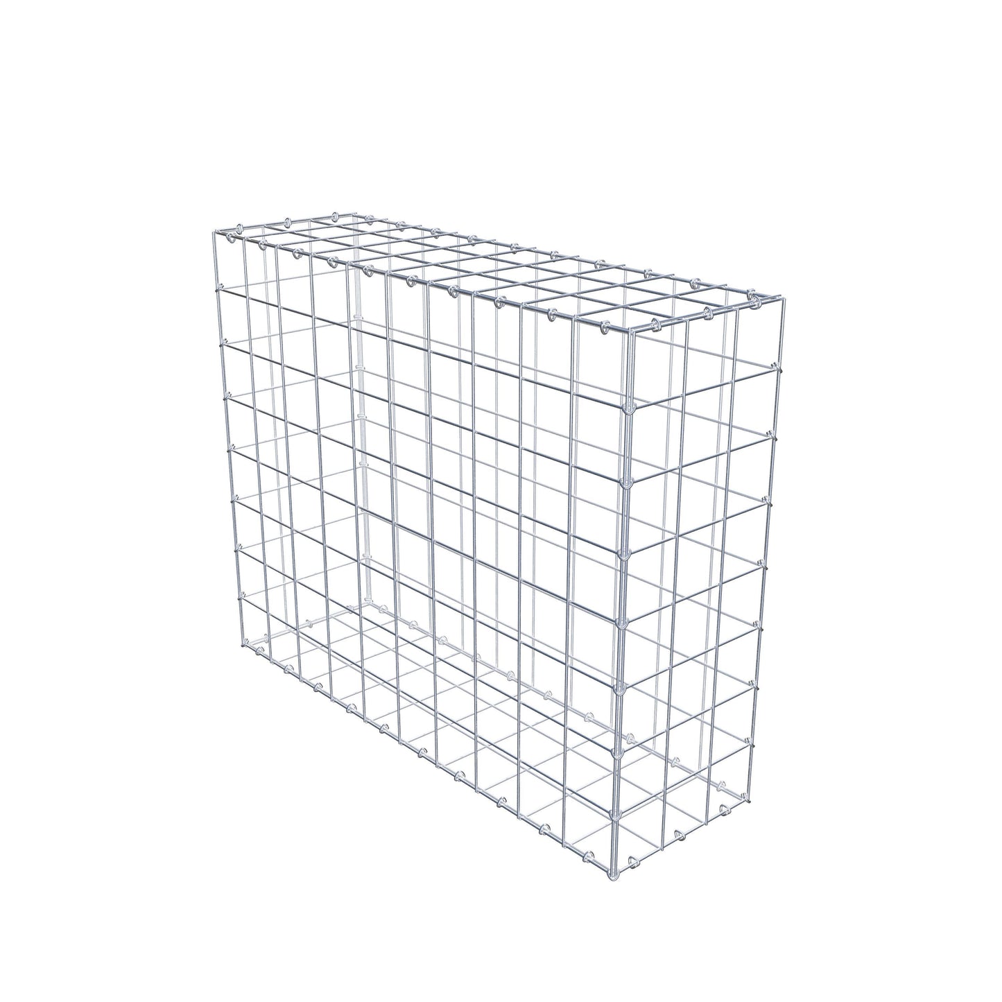 Gabbione 100 cm x 80 cm x 30 cm (L x H x P), maglia 10 cm x 10 cm, anello a C