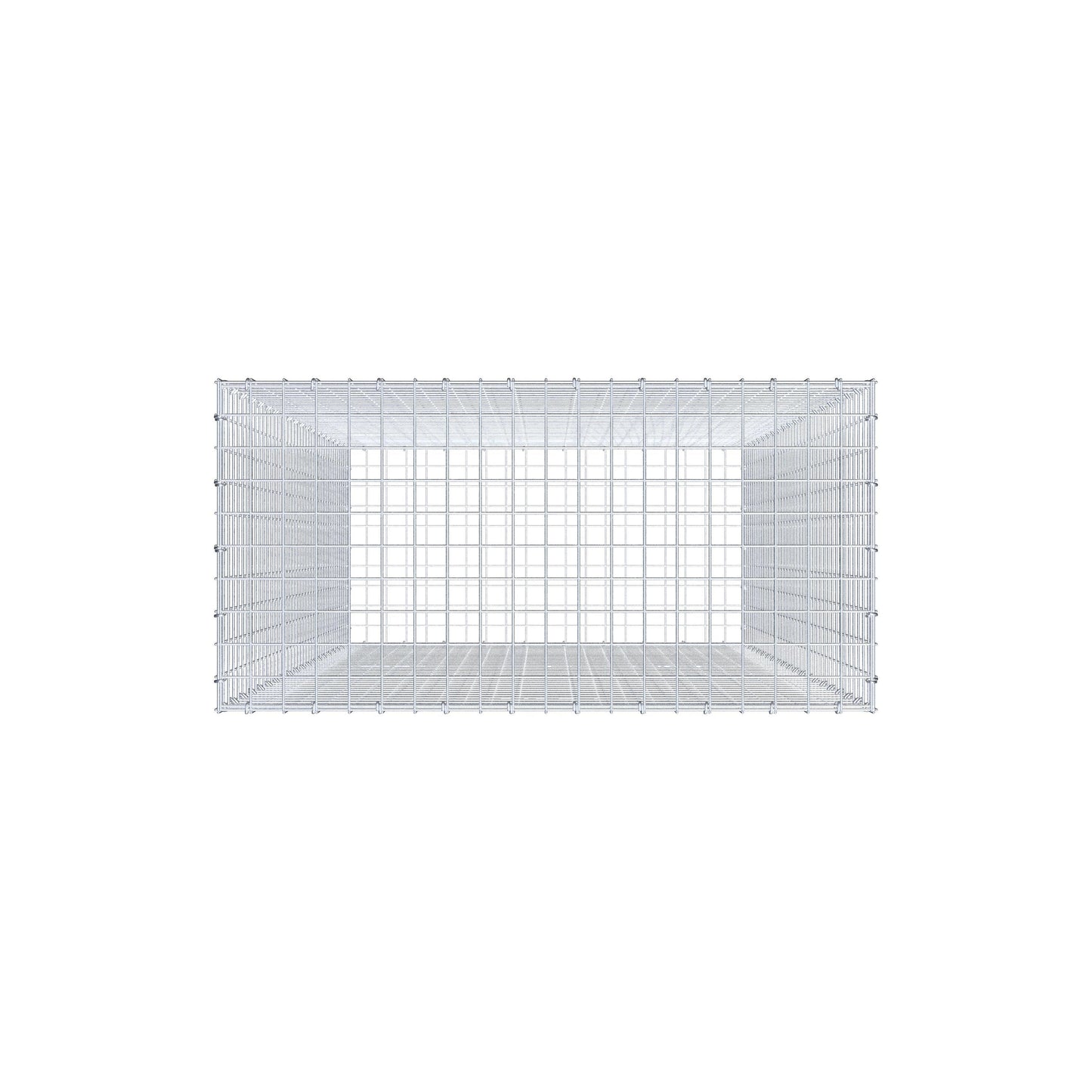 Gabbione 200 cm x 100 cm x 50 cm (L x H x P), maglia 5 cm x 5 cm, anello a C