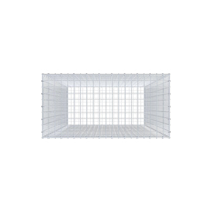 Gabbione 200 cm x 100 cm x 50 cm (L x H x P), maglia 5 cm x 5 cm, anello a C