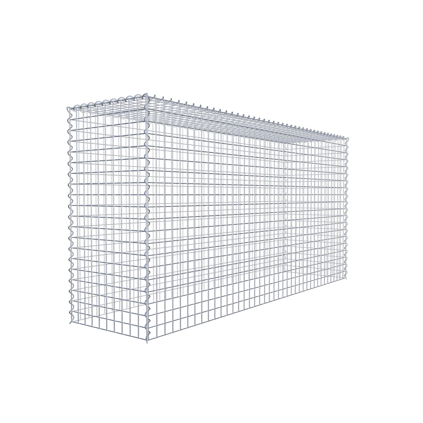 Gabion rapporté type 3 200 cm x 100 cm x 50 cm (L x H x P), mailles 5 cm x 5 cm, spirale