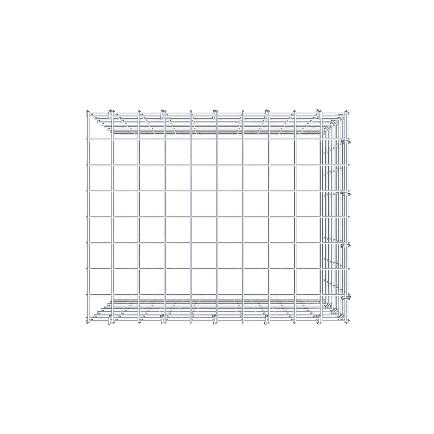 Fourche rapportée type 4 50 cm x 40 cm x 40 cm (L x H x P), mailles 5 cm x 5 cm, anneau C